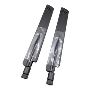 Set of 2 Dual Band WiFi Antennas RP-SMA Male Connector Black Wireless Network